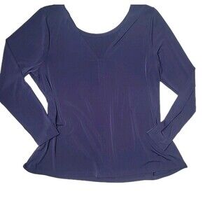 Lane Bryant Women's Dressy Royal Purple Long Sleeve Top 18/20